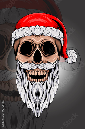 Skull santa claus vector illustration © 9scorpions.studio9