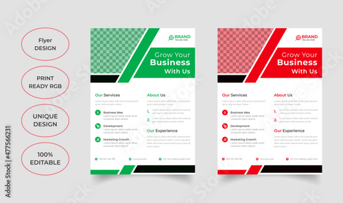 Foto Creative business flyer template design