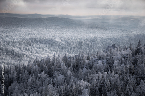winter in the ural mountains