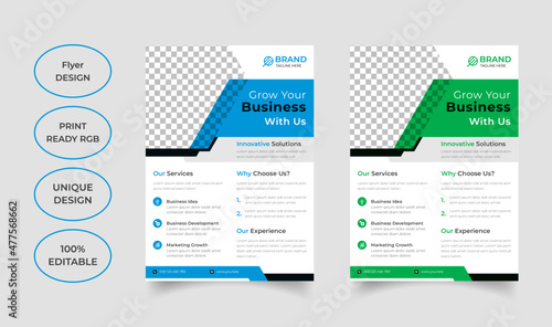 Creative business flyer template design