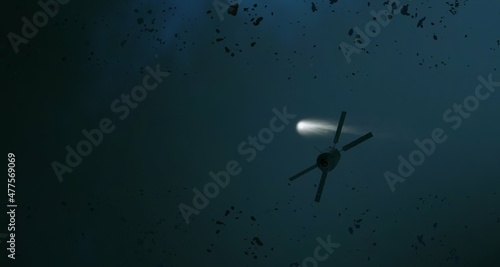 Foto Bright star in deep, cold space