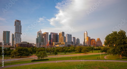 Austin Texas skyline cityscape downtown. USA city.