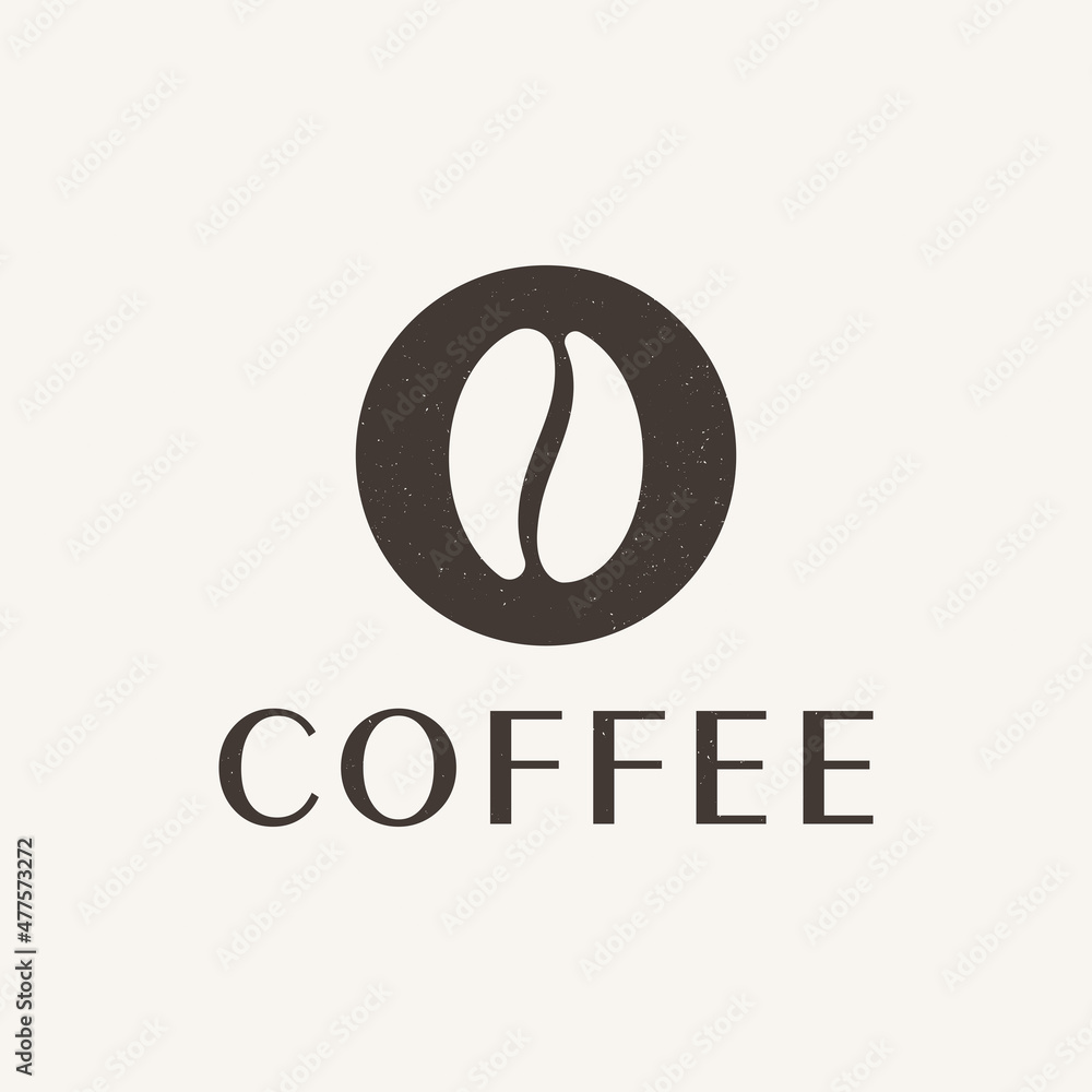 Fototapeta premium coffee bean icon vector illustration template