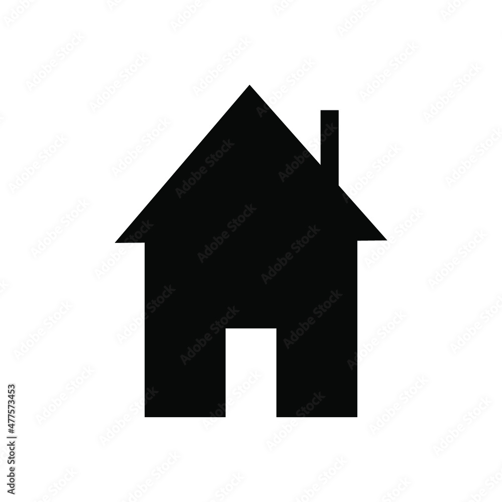 House silhouette icon. Home sign. Building element. Family cottage. Black shape. Vector illustration. Stock image. EPS 10. House silhouette icon. Home sign. Building element. Family cottage. Black shape. Vector illustration. Stock image. EPS 10.
