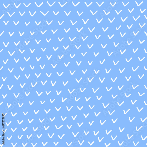 Seamless simple pattern with check marks. Doodle vector illustration for wallpaper, background, texture