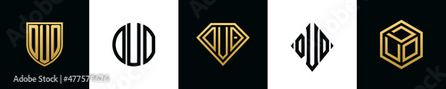 Initial letters DUO logo designs Bundle photo