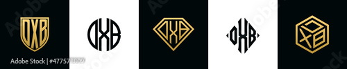 Initial letters DXB logo designs Bundle photo