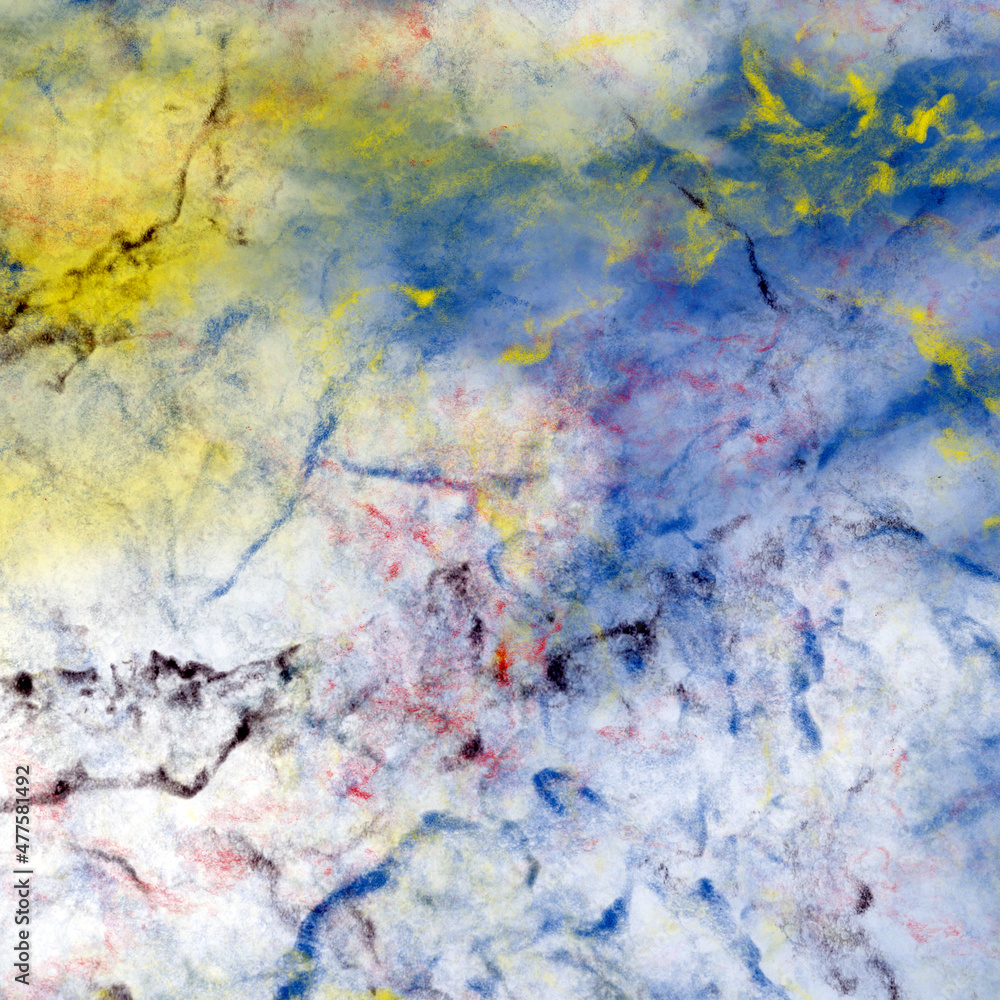 Colorful paint splashes. Abstract colorful ink pattern. Texture backdrop for various projects.