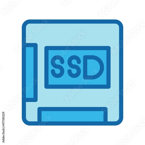 Ssd Line Filled Blue Vector Icon Design