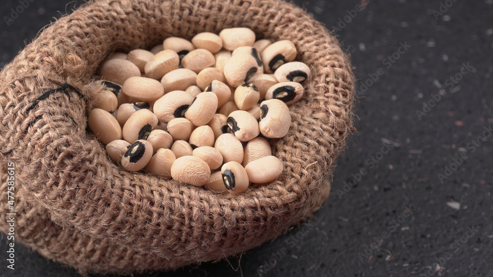 Uncooked black eyed peas. Health food concept. Uncooked black eyed peas. Health food concept.