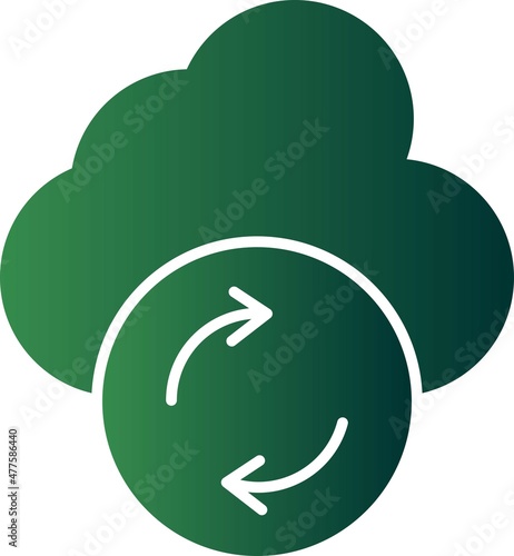Syncing Glyph Gradient Vector Icon Design