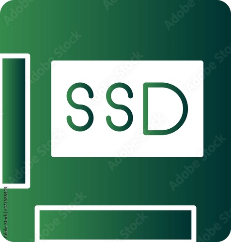 Ssd Glyph Gradient Vector Icon Design
