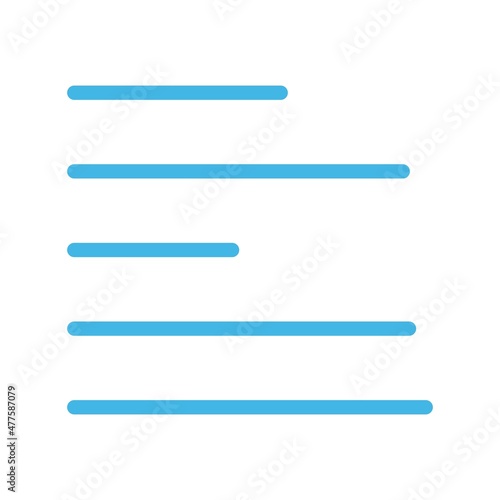 Left Alignment Flat Vector Icon Design