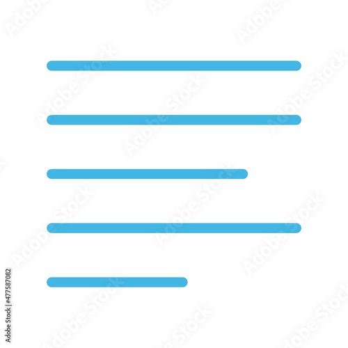 Left Alignment Flat Vector Icon Design