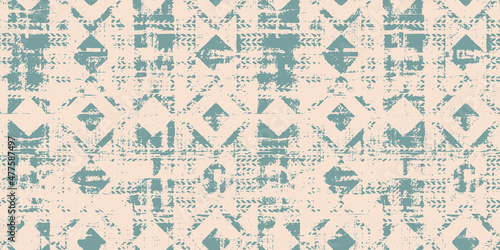 Modern style ethnic, geometric collage motifs on abstract natural textured background with folk motifs striped, digital print art for seamless pattern design for carpet, rug, scarf, area 