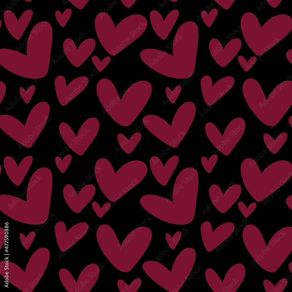 Seamless valentines pattern with hearts for postcard and gifts and cards Seamless valentines pattern with hearts for postcard and gifts and cards