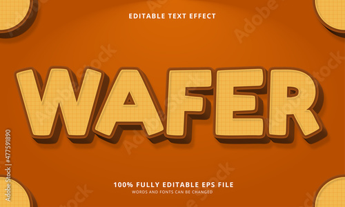 Wafer text style editable text effect