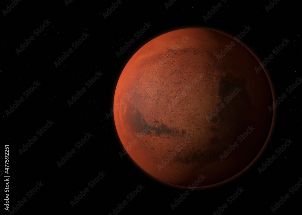 Planet Mars - Elements of this Image Furnished By NASA. 3D rendering. Planet Mars - Elements of this Image Furnished By NASA. 3D rendering.