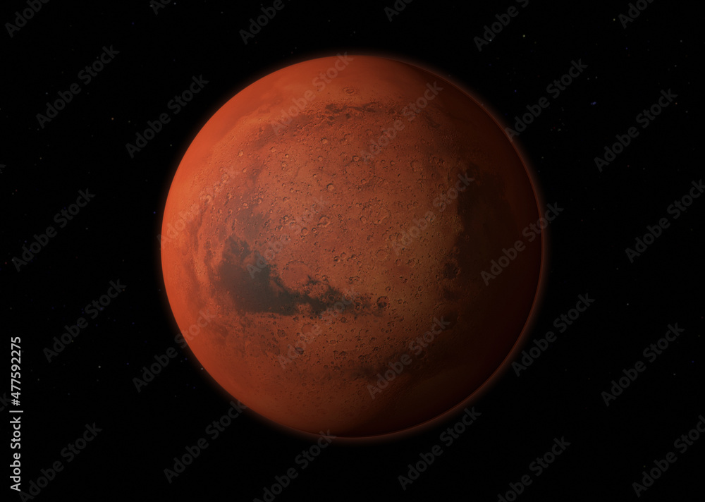 Planet Mars - Elements of this Image Furnished By NASA. 3D rendering. Planet Mars - Elements of this Image Furnished By NASA. 3D rendering.