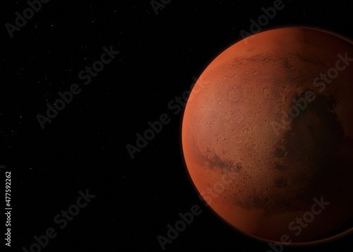Planet Mars - Elements of this Image Furnished By NASA. 3D rendering.