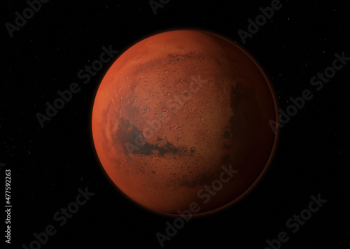 Planet Mars - Elements of this Image Furnished By NASA. 3D rendering.