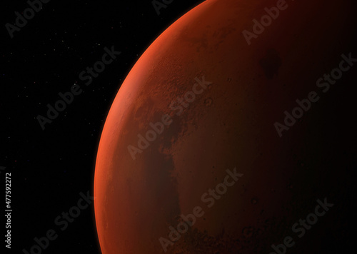 Planet Mars - Elements of this Image Furnished By NASA. 3D rendering.