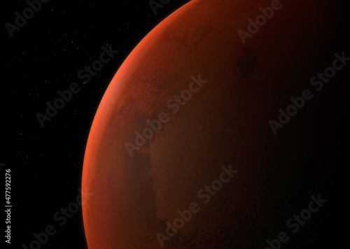 Planet Mars - Elements of this Image Furnished By NASA. 3D rendering.