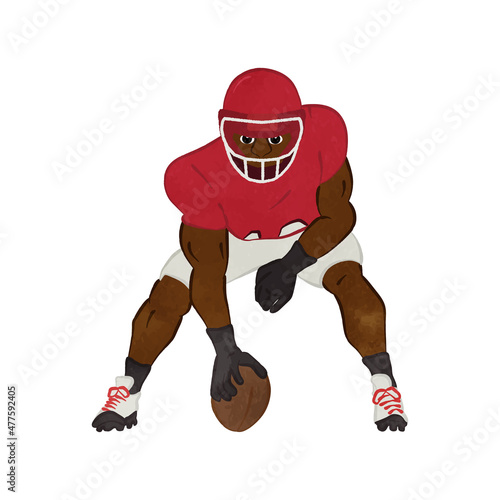 American football-Position before the start of play Red x Black 02