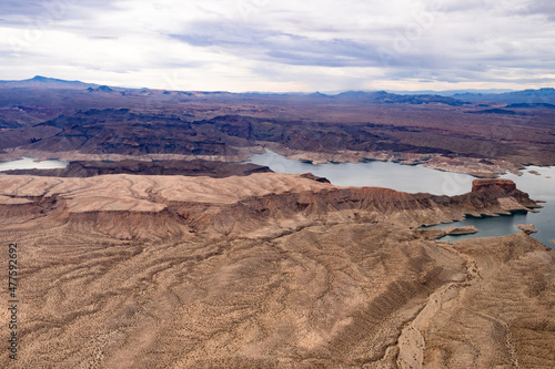 Lake Mead Mountains with Clouds 