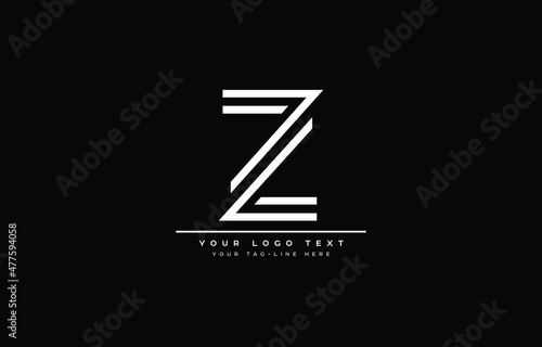 Initial Z letter logo design with black background