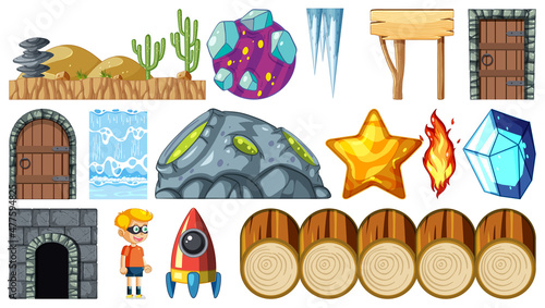 Set of isolated fantasy space objects