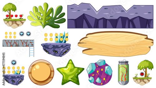 Set of isolated fantasy space objects
