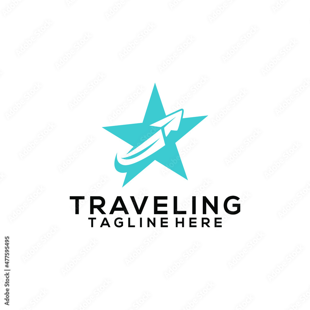Travel Logo Design Concept Vector Isolated in White Background Travel Logo Design Concept Vector Isolated in White Background