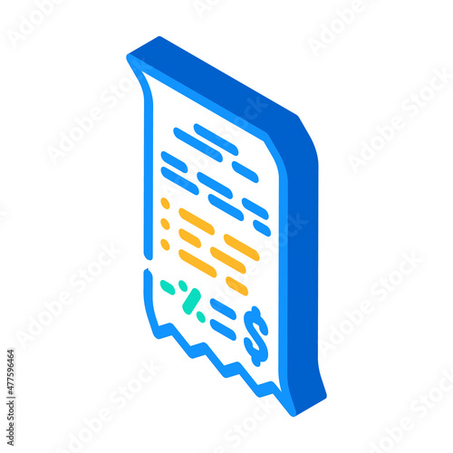 discount on purchase isometric icon vector. discount on purchase sign. isolated symbol illustration