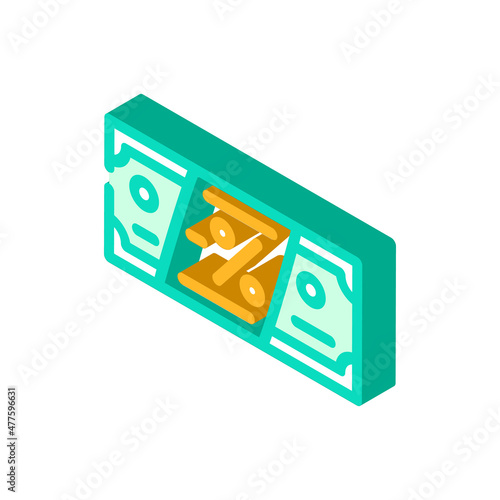 money discount isometric icon vector. money discount sign. isolated symbol illustration