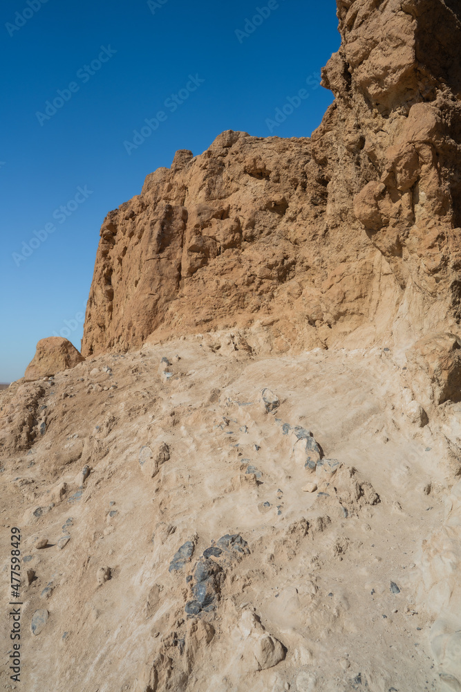 View of Chbika -  mountain oasis in western Tunisia -Tozeur governorate - Tunisia 