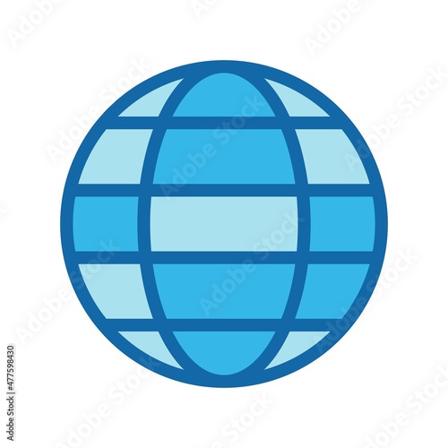 Globalization Line Filled Blue Vector Icon Design