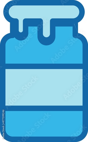 Jam Line Filled Blue Vector Icon Design