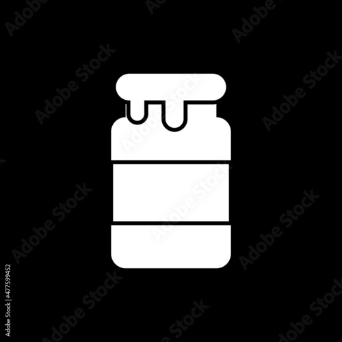 Jam Glyph Inverted Vector Icon Design