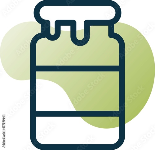 Jam Line Bubble Gradient Vector Icon Design