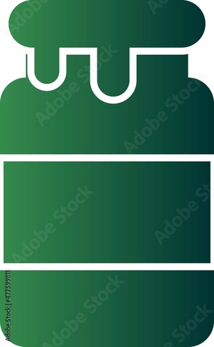 Jam Glyph Gradient Vector Icon Design