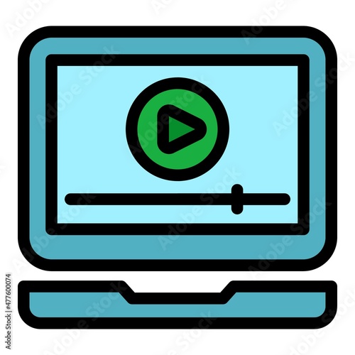 Viral marketing icon. Outline viral marketing vector icon color flat isolated