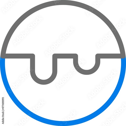 Choco Ball Line Blue Vector Icon Design