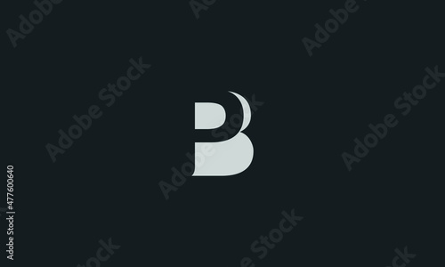 Initial letter BP uppercase modern logo design template elements. Vector