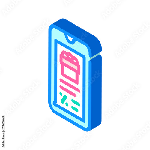 newsletter in messenger isometric icon vector. newsletter in messenger sign. isolated symbol illustration