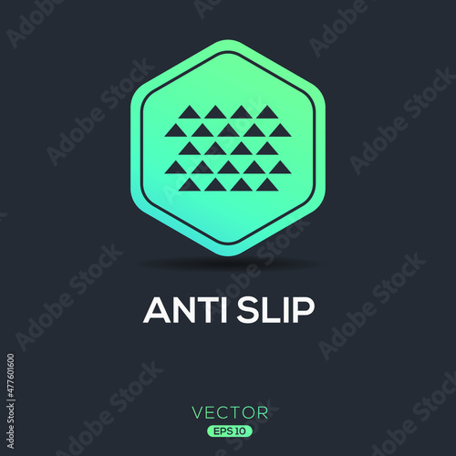 Creative (Anti slip) Icon ,Vector sign.