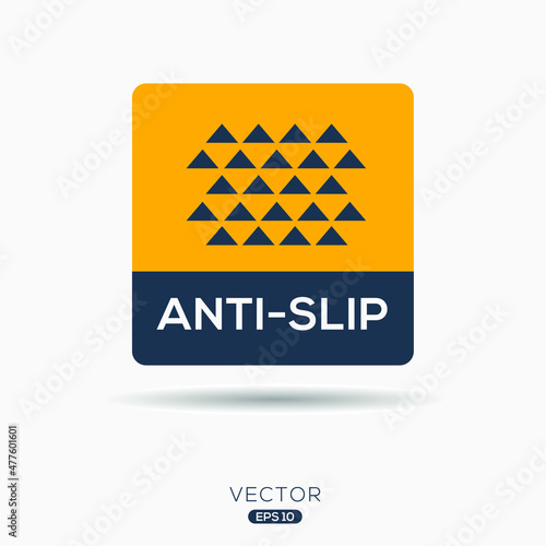 Creative (Anti slip) Icon ,Vector sign.