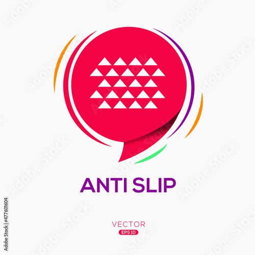 Creative (Anti slip) Icon ,Vector sign.