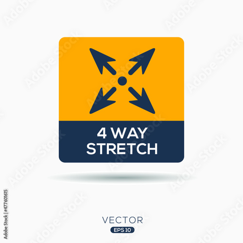 Creative (4 way stretch) Icon ,Vector sign.