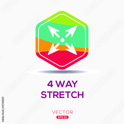 Creative (4 way stretch) Icon ,Vector sign.